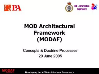 MOD Architectural Framework (MODAF)