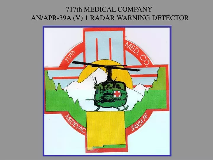 717th medical company an apr 39a v 1 radar warning detector