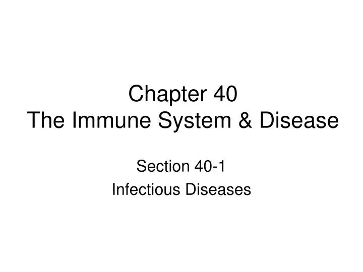 chapter 40 the immune system disease