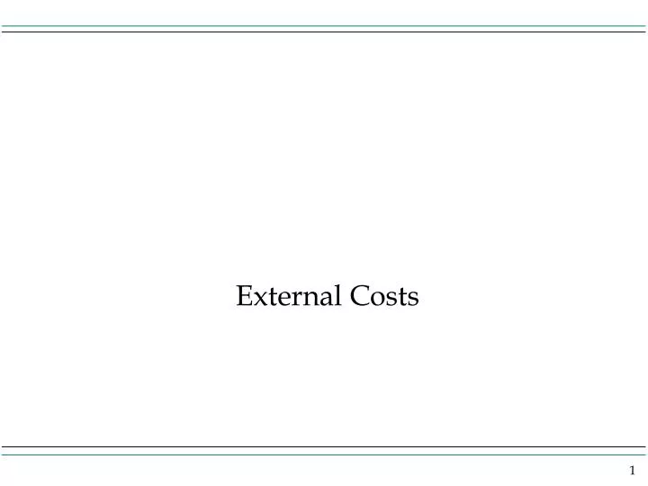 external costs
