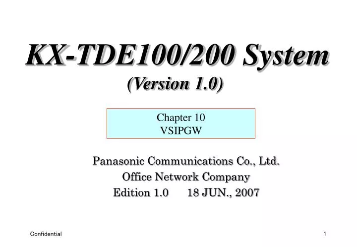 panasonic communications co ltd office network company edition 1 0 18 jun 2007