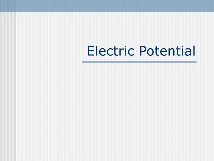 electric potential