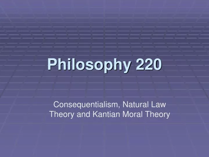 philosophy 220