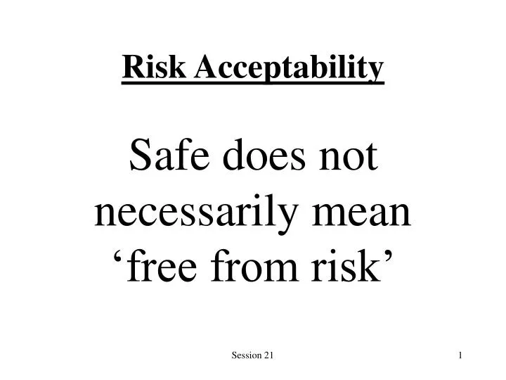 risk acceptability