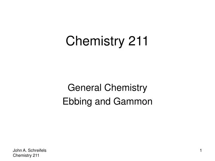 chemistry 211
