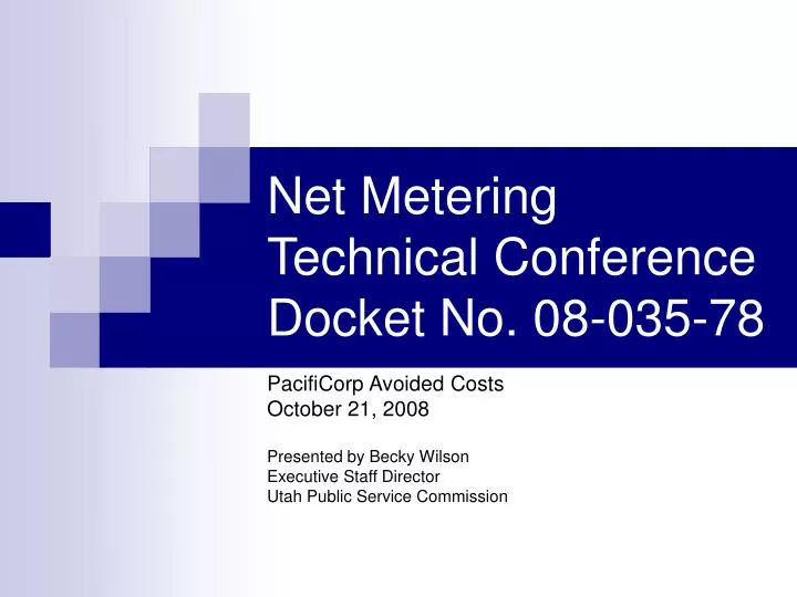 net metering technical conference docket no 08 035 78