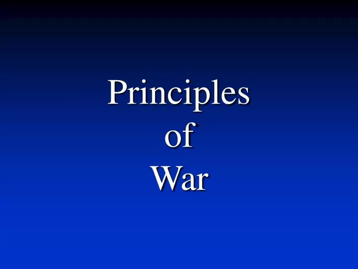 principles of war