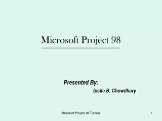 Microsoft Project 98