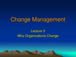 Change Management