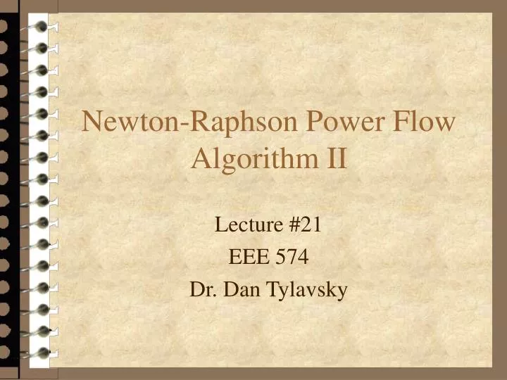 newton raphson power flow algorithm ii