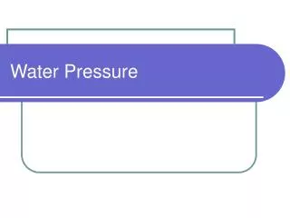 Water Pressure