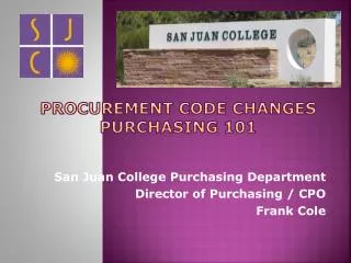 procurement code Changes Purchasing 101
