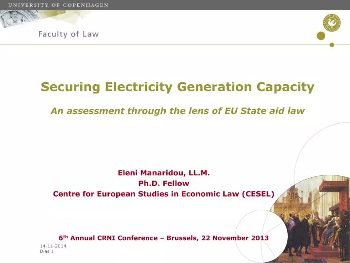 securing electricity generation capacity an assessment through the lens of eu state aid law