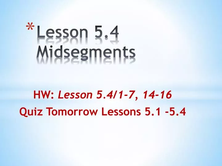 lesson 5 4 midsegments