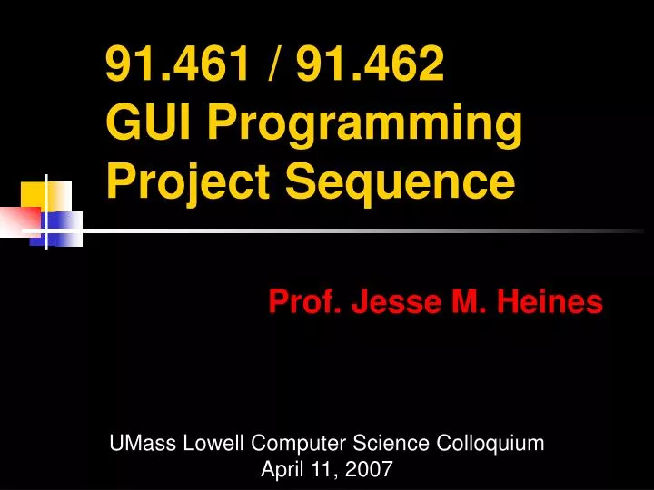 91 461 91 462 gui programming project sequence