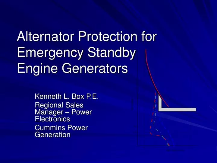 alternator protection for emergency standby engine generators