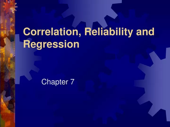 correlation reliability and regression