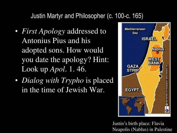 justin martyr and philosopher c 100 c 165