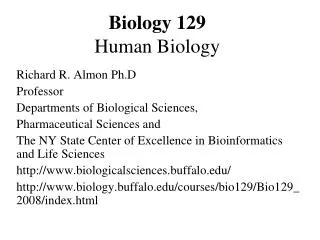 Biology 129 Human Biology