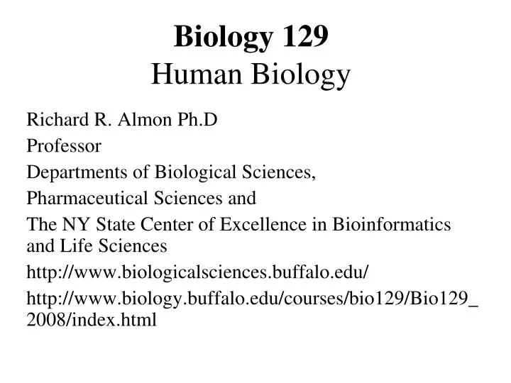 biology 129 human biology