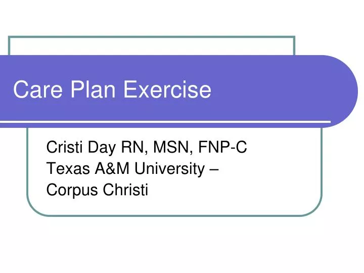 care plan exercise