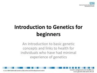 Introduction to Genetics for beginners