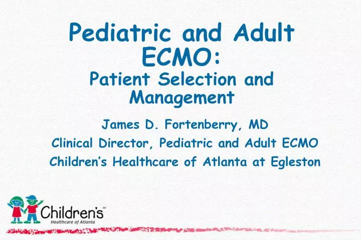 pediatric and adult ecmo patient selection and management