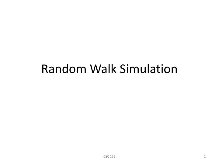 random walk simulation