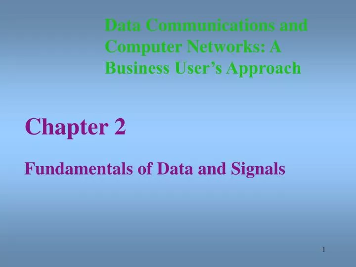 chapter 2 fundamentals of data and signals