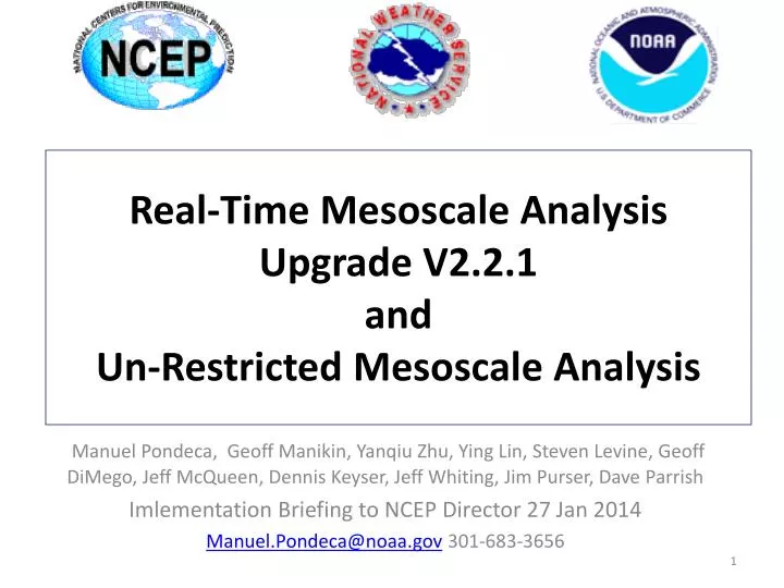 real time mesoscale analysis upgrade v2 2 1 and un restricted mesoscale analysis