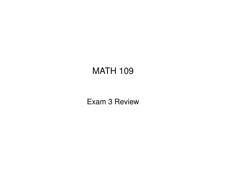 math 109