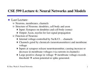 CSE 599 Lecture 6: Neural Networks and Models