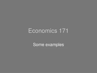 Economics 171