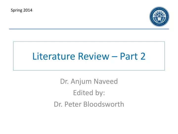 literature review part 2