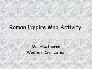 Roman Empire Map Activity