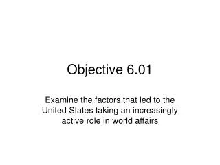 Objective 6.01