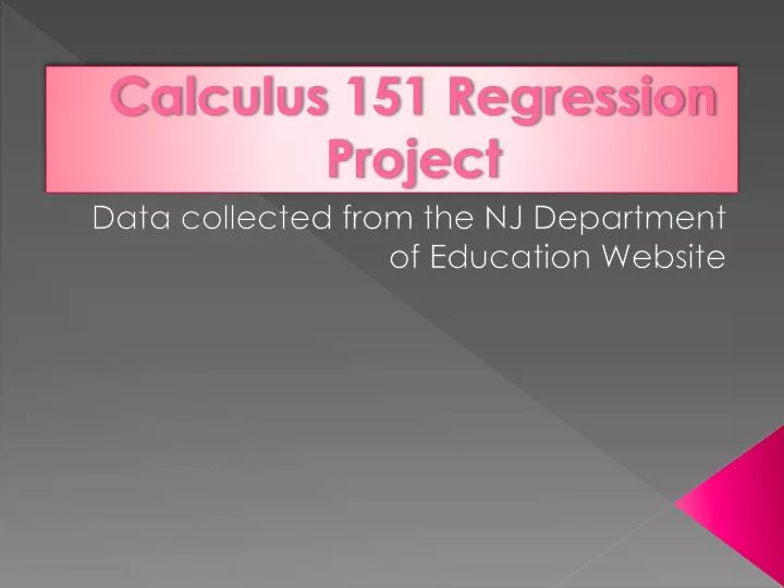 calculus 151 regression project