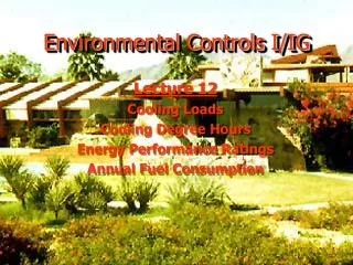 Environmental Controls I/IG