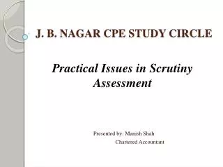 J. B. NAGAR CPE STUDY CIRCLE