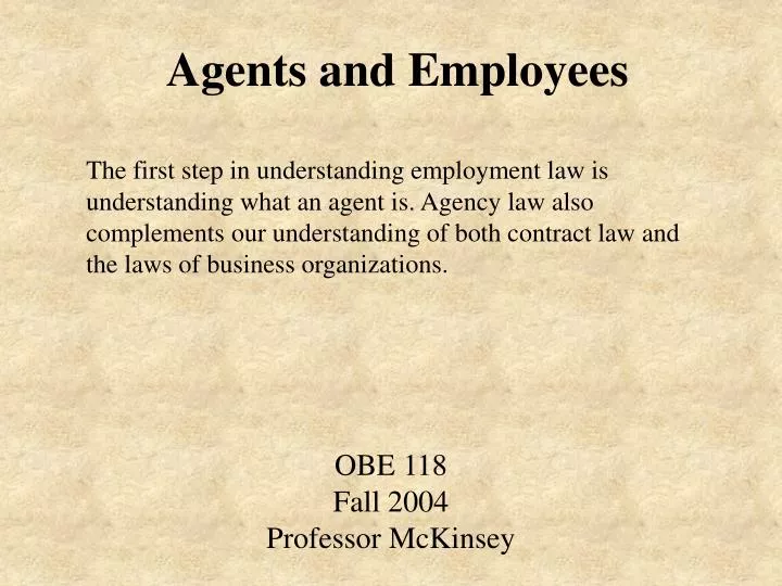 agents and employees