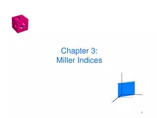 Chapter 3: Miller Indices