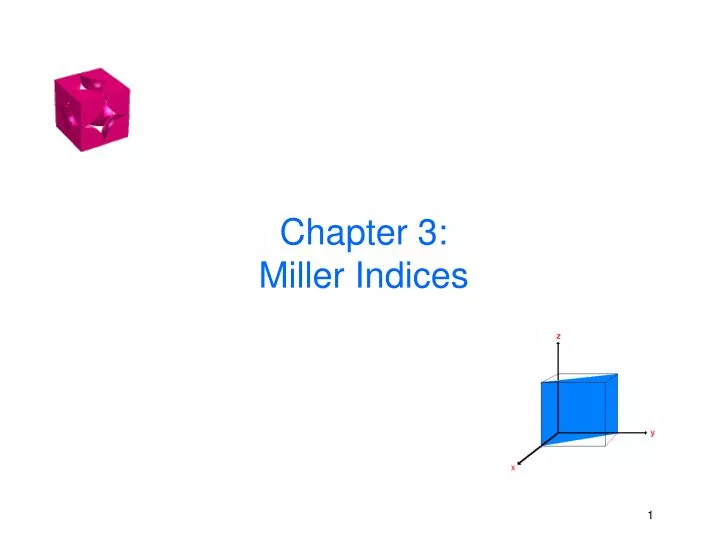 chapter 3 miller indices