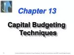 Capital Budgeting Techniques: Project Evaluation & Selection - slide 1