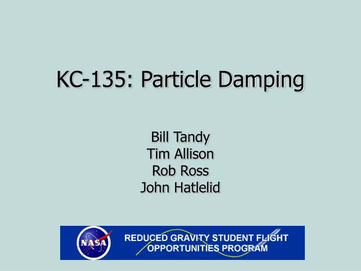 kc 135 particle damping