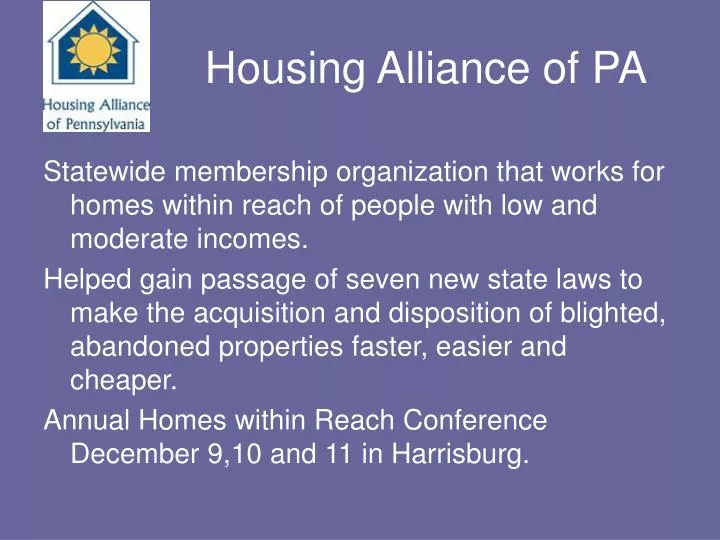 housing alliance of pa