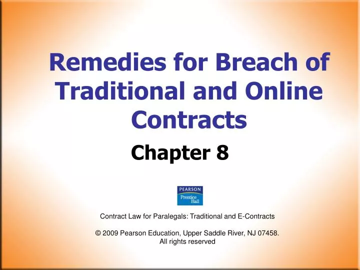 remedies for breach of traditional and online contracts