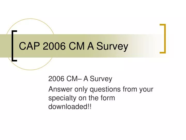 cap 2006 cm a survey