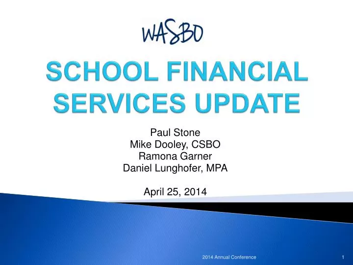 school financial services update