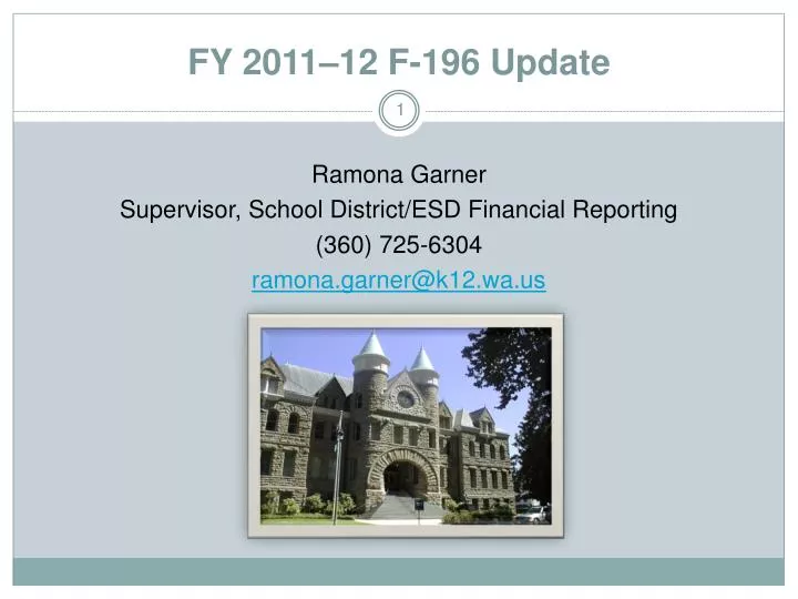 fy 2011 12 f 196 update