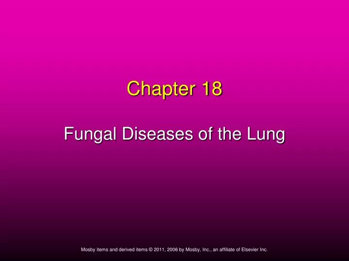 chapter 18 fungal diseases of the lung